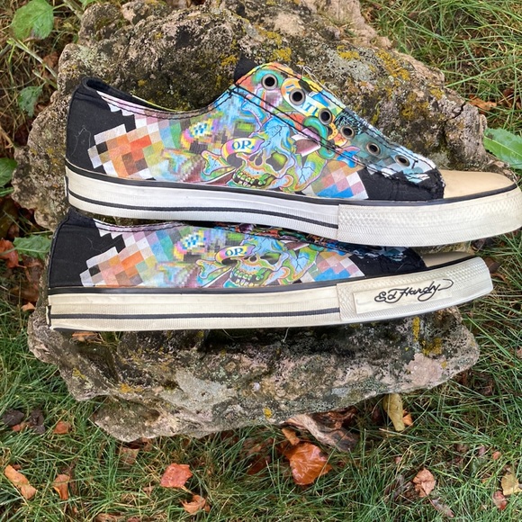 Ed Hardy Other - Vintage Ed Hardy Men’s Size 10 Slip-ons